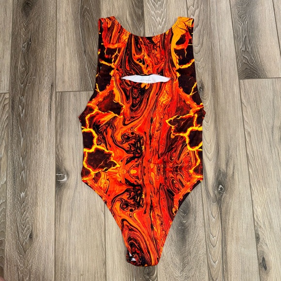 Freedom Rave Wear Volcanic Cutout Sideboob Bodysuit - Picture 2 of 6